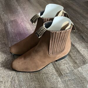 MEN'S BOTIN CHARRO WESTERN ANKLE HALF BOOT NOBUCK LEATHER VAQUERO